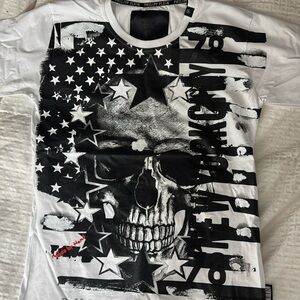 Philip plein T shirt. Size L. Will fit Medium S-M see chest measurement.